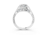 White gold Princess Cut Cathedral Pave Diamond Engagement Ring with Six-Prong Setting_54
