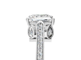 White gold Princess Cut Cathedral Pave Diamond Engagement Ring with Six-Prong Setting_56
