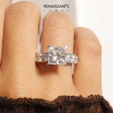 White gold Princess Cut Channel Set Diamond Engagement Ring with Four-Prong Setting_282