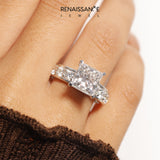 White gold Princess Cut Channel Set Diamond Engagement Ring with Four-Prong Setting_283