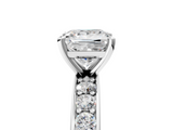 White gold Princess Cut Channel Set Diamond Engagement Ring with Four-Prong Setting_295
