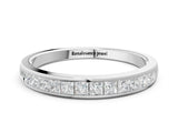 White gold Princess Cut Channel Set Diamond Eternity Band_20