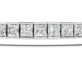 White gold Princess Cut Channel Set Diamond Tennis Bracelet_1