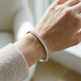 White gold Princess Cut Channel Set Diamond Tennis Bracelet_4