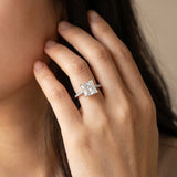 White gold Princess Cut Channel Set Solitaire Engagement Ring with Four-Prong Setting_15