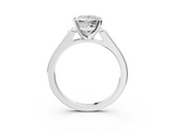 White gold Princess Cut Channel Set Solitaire Engagement Ring with Four-Prong Setting_230
