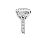 White gold Princess Cut Channel Set Solitaire Engagement Ring with Four-Prong Setting_232