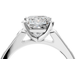 White gold Princess Cut Channel Set Solitaire Engagement Ring with Four-Prong Setting_238