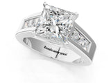 White gold Princess Cut Channel Set Solitaire Ring with Four-Prong Setting_27