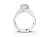 White gold Princess Cut Channel Set Solitaire Ring with Four-Prong Setting_29