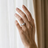 White gold Princess Cut Channel Set Solitaire Ring with Four-Prong Setting_83