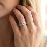 White gold Princess Cut Channel Set Solitaire Ring with Four-Prong Setting_85