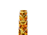 White gold Princess Cut Citrine Channel-Set Eternity Band with Prong Setting_11