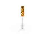White gold Princess Cut Citrine Channel-Set Eternity Band with Prong Setting_8