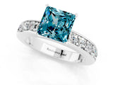 White gold Princess Cut Cut Channel Set Diamond Engagement Ring with Four-Prong Setting_1
