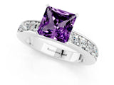 White gold Princess Cut Cut Channel Set Diamond Engagement Ring with Four-Prong Setting_1