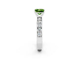 White gold Princess Cut Cut Channel Set Diamond Engagement Ring with Four-Prong Setting_2
