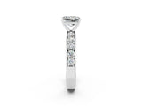 White gold Princess Cut Cut Channel Set Diamond Engagement Ring with Four-Prong Setting_2
