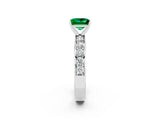 White gold Princess Cut Cut Channel Set Diamond Engagement Ring with Four-Prong Setting_2