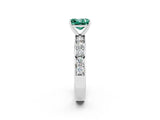 White gold Princess Cut Cut Channel Set Diamond Engagement Ring with Four-Prong Setting_2