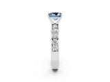 White gold Princess Cut Cut Channel Set Diamond Engagement Ring with Four-Prong Setting_2