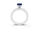 White gold Princess Cut Cut Channel Set Diamond Engagement Ring with Four-Prong Setting_3