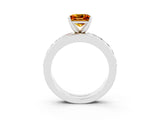 White gold Princess Cut Cut Channel Set Diamond Engagement Ring with Four-Prong Setting_3