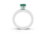 White gold Princess Cut Cut Channel Set Diamond Engagement Ring with Four-Prong Setting_3