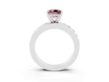 White gold Princess Cut Cut Channel Set Diamond Engagement Ring with Four-Prong Setting_3