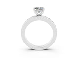 White gold Princess Cut Cut Channel Set Diamond Engagement Ring with Four-Prong Setting_3