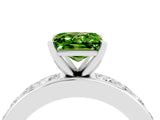 White gold Princess Cut Cut Channel Set Diamond Engagement Ring with Four-Prong Setting_4