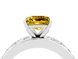 White gold Princess Cut Cut Channel Set Diamond Engagement Ring with Four-Prong Setting_4