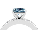 White gold Princess Cut Cut Channel Set Diamond Engagement Ring with Four-Prong Setting_4
