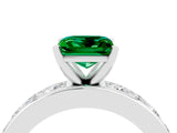 White gold Princess Cut Cut Channel Set Diamond Engagement Ring with Four-Prong Setting_4