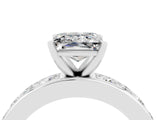 White gold Princess Cut Cut Channel Set Diamond Engagement Ring with Four-Prong Setting_4