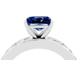 White gold Princess Cut Cut Channel Set Diamond Engagement Ring with Four-Prong Setting_4