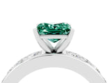 White gold Princess Cut Cut Channel Set Diamond Engagement Ring with Four-Prong Setting_4