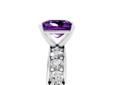 White gold Princess Cut Cut Channel Set Diamond Engagement Ring with Four-Prong Setting_5