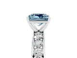 White gold Princess Cut Cut Channel Set Diamond Engagement Ring with Four-Prong Setting_5