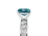 White gold Princess Cut Cut Channel Set Diamond Engagement Ring with Four-Prong Setting_5