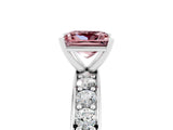 White gold Princess Cut Cut Channel Set Diamond Engagement Ring with Four-Prong Setting_5