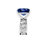 White gold Princess Cut Cut Channel Set Diamond Engagement Ring with Four-Prong Setting_5