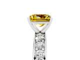 White gold Princess Cut Cut Channel Set Diamond Engagement Ring with Four-Prong Setting_5