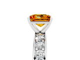White gold Princess Cut Cut Channel Set Diamond Engagement Ring with Four-Prong Setting_5