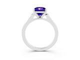White gold Princess Cut Cut Channel Set Solitaire Engagement Ring with Four-Prong Setting_3
