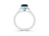 White gold Princess Cut Cut Channel Set Solitaire Engagement Ring with Four-Prong Setting_3
