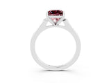 White gold Princess Cut Cut Channel Set Solitaire Engagement Ring with Four-Prong Setting_3