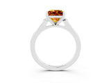 White gold Princess Cut Cut Channel Set Solitaire Engagement Ring with Four-Prong Setting_3