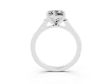 White gold Princess Cut Cut Channel Set Solitaire Engagement Ring with Four-Prong Setting_3