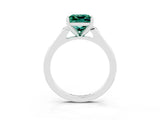 White gold Princess Cut Cut Channel Set Solitaire Engagement Ring with Four-Prong Setting_3